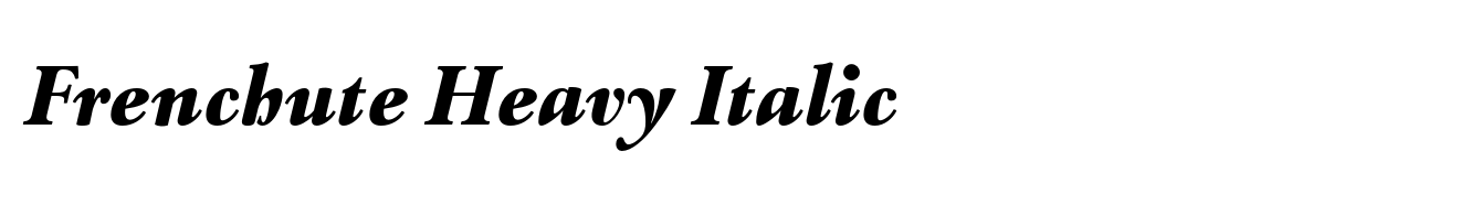 Frenchute Heavy Italic